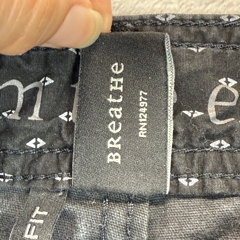 Prana‎ Breathe Slim Fit Pants Organic Cotton Blend Black Jeans 38x32